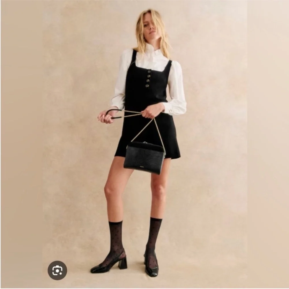 Sezane Liana Jumpsuit Black - Size L - Picture 3 of 9